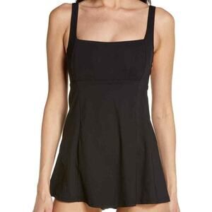 Sea Level NWT Essentials Square Neck Tummy Control Swim Dress Black Size US 6